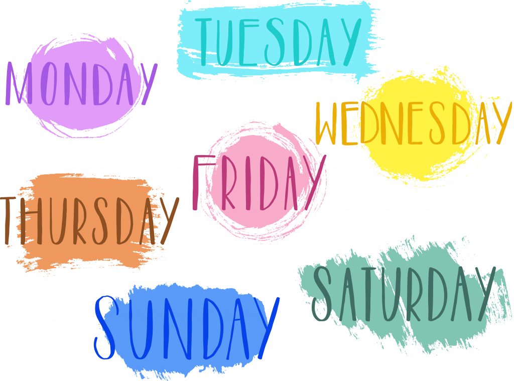 Angielski dla dzieci - days of the week.